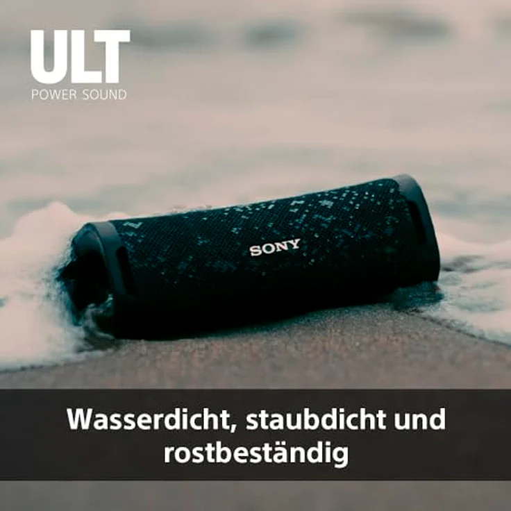 Sony ULT Field 1 - Kabelloser tragbarer Bluetooth-Lautsprecher mit ULT Power Sound, kraftvollem Bass, IP67, wasserdicht, staubdicht, stoßfest, 12h Akku, klare Gesprächsqualität, Outdoor- Schwarz – Bild 4
