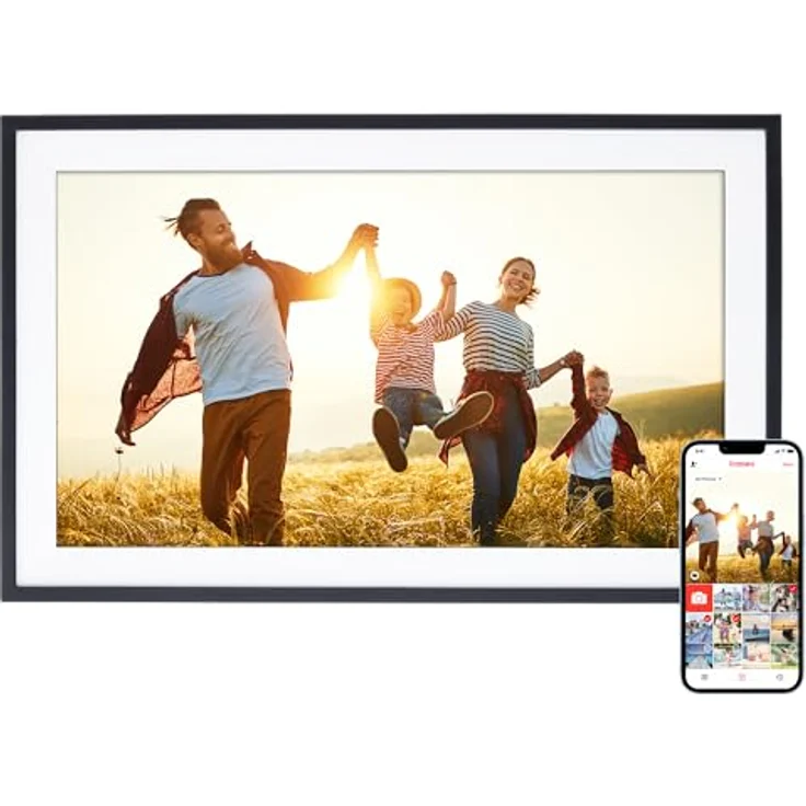 Rollei Smart Frame WiFi 151, Digitaler Bilderrahmen mit 15,6 Zoll IPS Touchscreen, 1920x1080, 32GB Speicher, Schwarz – Bild 1