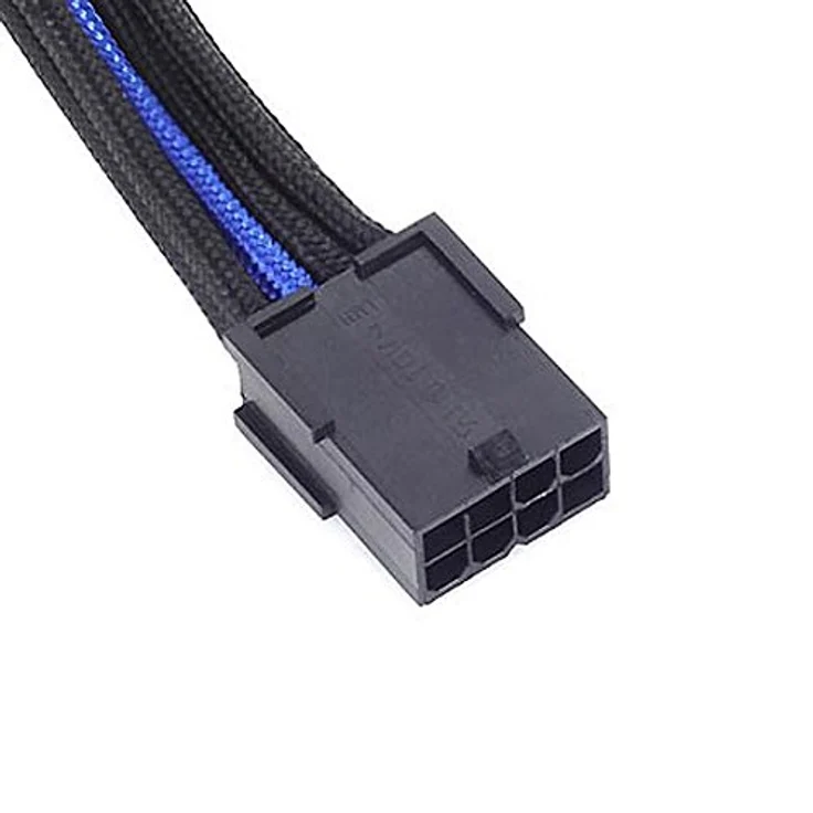 SilverStone SST-PP07-PCIBA - Netzteil-Verlängerungskabel 25cm 8pin auf PCI-E 6+2pin, schwarz-blau – Bild 6