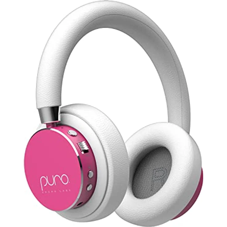 Puro Sound Labs BT2200-Plus Lautstärkebegrenzende Bluetooth-Kopfhörer für Kinder - Sicherere Kopfhörer für Kinder - Studio-Qualität und Geräuschisolierung – Pink – Bild 1