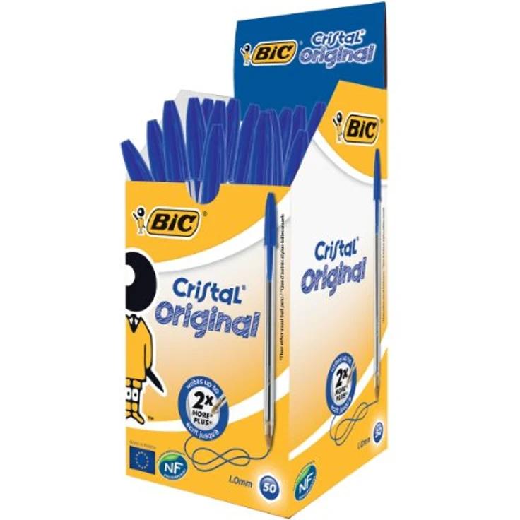 Bic Kugelschreiber Cristal Original, 8373609, Gehäuse transparent, Schreibfarbe blau – Bild 4