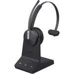 Yealink WH64 Mono UC Headset inkl. Basisstation - DECT und Bluetooth, Acoustic-Shield-Technologie, bis zu 26 Stunden Gesprächslaufzeit