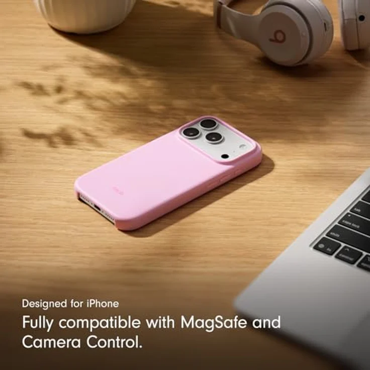 Beats iPhone 17 Pro Case mit MagSafe, Kamerasteuerung, matte Außenseite und Mikrofaser-Innenfutter – Kieselrosa – Bild 4