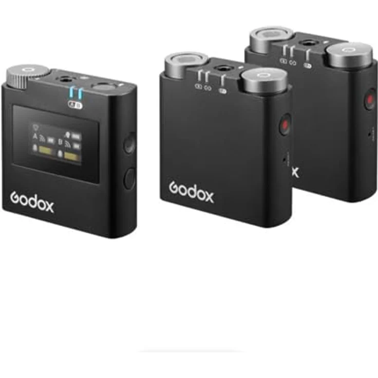 Godox Virso S M2 Wireless Microphone System (Sony Version), kabelloses Mikrofon mit 200 m Reichweite und ultra-langer Akkulaufzeit – Bild 1