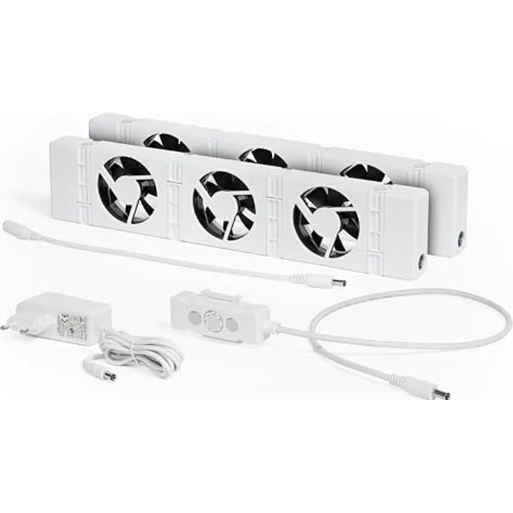 SpeedComfort Heizkörper Ventilator 2er Set, energieeffizienter Heizungsventilator mit automatischer Temperaturregelung und geräuscharmem Betrieb