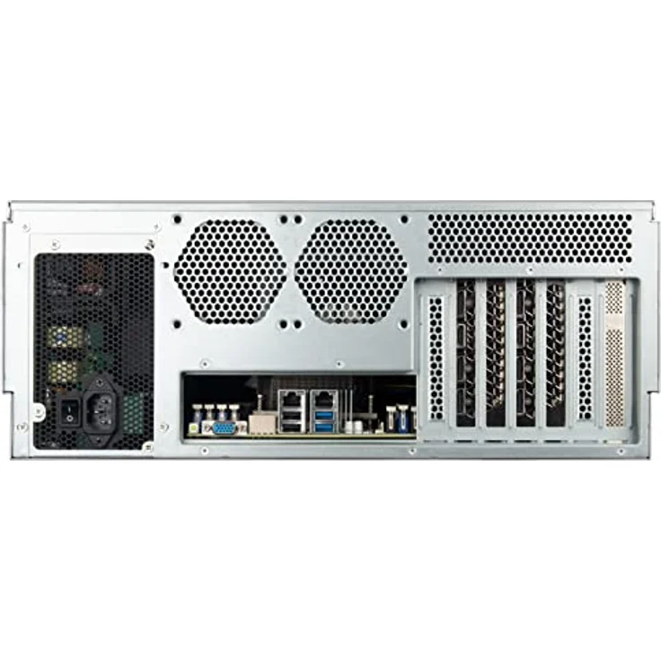 SilverStone SST-RM43-320-RS Rackmount Server, 4U Gehäuse für SSI-EEB-Mainboards, Platz für 20x 2,5 Zoll / 20x 3,5 Zoll Laufwerke, mit zwei vorinstallierten Lüftern – Bild 3