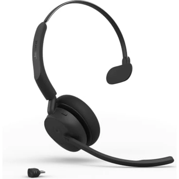 Jabra Evolve3 45 Mono, LINK 390c, Kabelloses MS On Ear Headset mit drei Mikrofonen, Bluetooth®, Schwarz – Bild 1