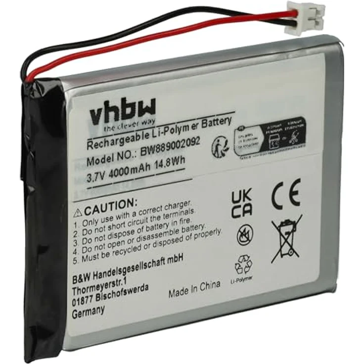 vhbw Akku für Diverse Geräte (4000mAh, 3,7V, Li-Polymer) 1x Zellen, Leistungsfähiger Ersatzakku in hoher Qualität – Bild 3