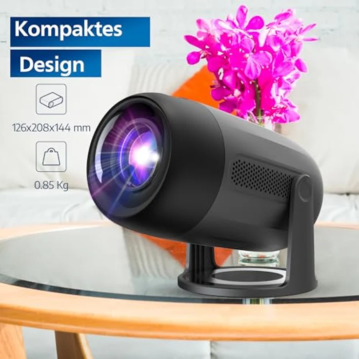 Philips NeoPix 150, Full HD Projektor mit 250 ANSI Lumen, 1000:1 Kontrast, tragbar, Wi-Fi, grau – Bild 5