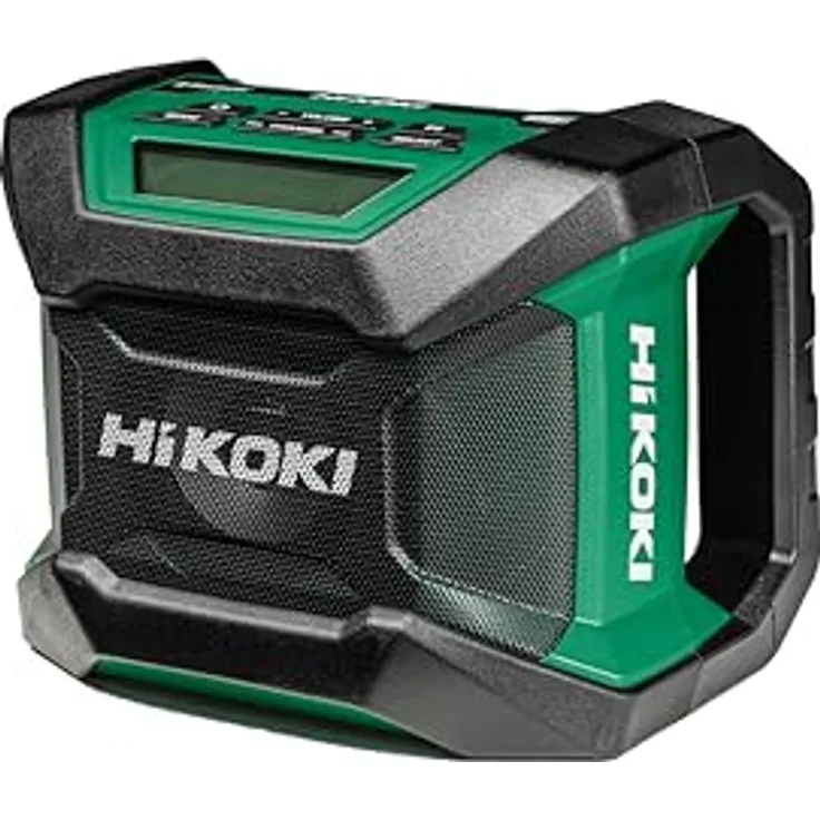HiKOKI Akku-Baustellenradio UR18DA, Schnurloses Radio mit DAB+ Empfang und Bluetooth, schwarz