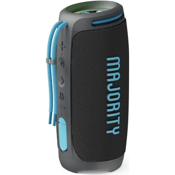 Majority Move 3 (M3) Bluetooth Lautsprecher, 40W tragbar mit IPX67 Wasserdichtigkeit, 30 Std. Akku, Bluetooth 6.0, LED-Beleuchtung, Schwarz