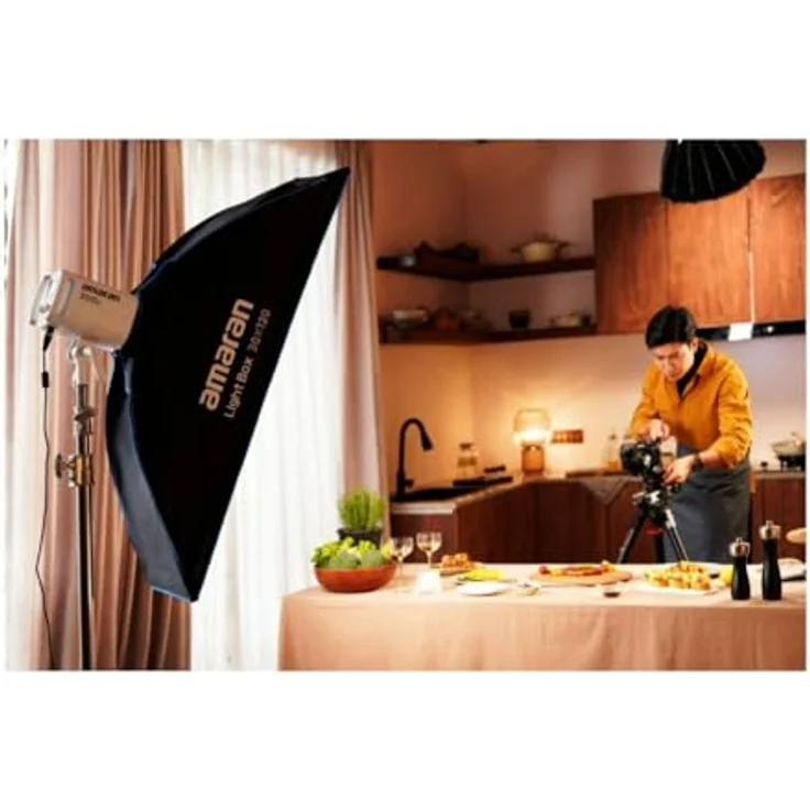 Amaran Light Box 30x120cm, rechteckige Bowens Mount Softbox für Porträt- und Ganzkörperaufnahmen, schnelles Setup, platzsparendes Flat-Pack-Design – Bild 2