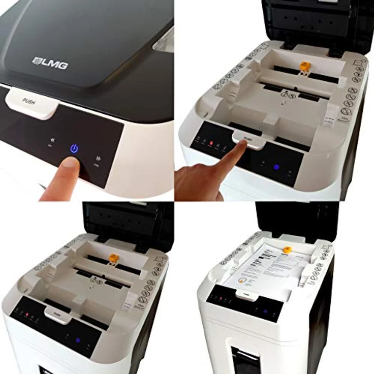 Profi Aktenvernichter P5 Autofeed- 180 Blatt gleichzeitig, Kreuzschnitt- Automatische Abschaltung, Extrem leise mit 58 dB, Touch-Bedienfeld, Riesiger 32 L Behälter, Beeindruckende Wertigkeit- DSGVO – Bild 5