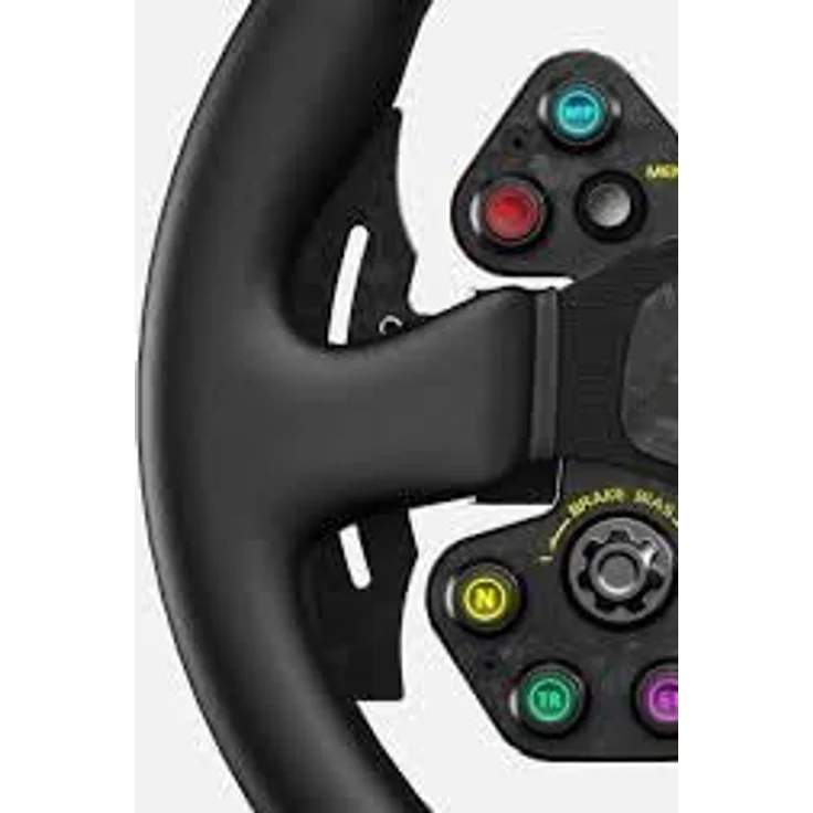 MOZA RACING RS V2, Rundes Gaming-Lenkrad (33 cm) aus Leder, schwarz, mit carbone Schaltwippen und RGB-Drehzahlanzeige – Bild 3