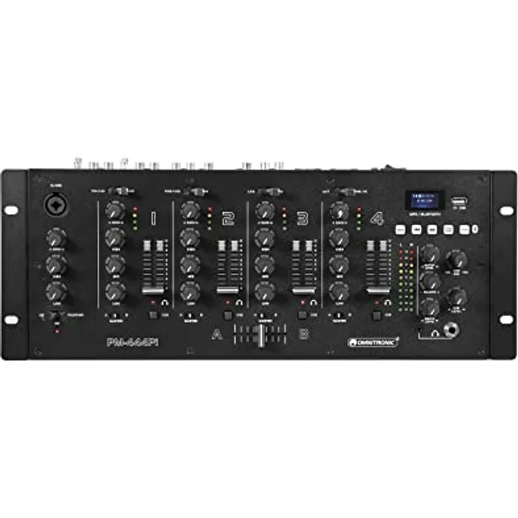 OMNITRONIC PM-444Pi 4-Kanal-DJ-Mixer mit Player & USB-Interface | 4-Kanal-DJ-Mixer mit Bluetooth, MP3-Player und USB-Schnittstelle – Bild 5