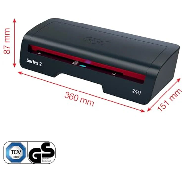GBC Laminiergerät 240, A4 Laminiergerät mit 125 µm, 400 mm/min Laminiergeschwindigkeit, optischer und akustischer Bereitschaftsanzeige, Abschaltautomatik – Bild 2
