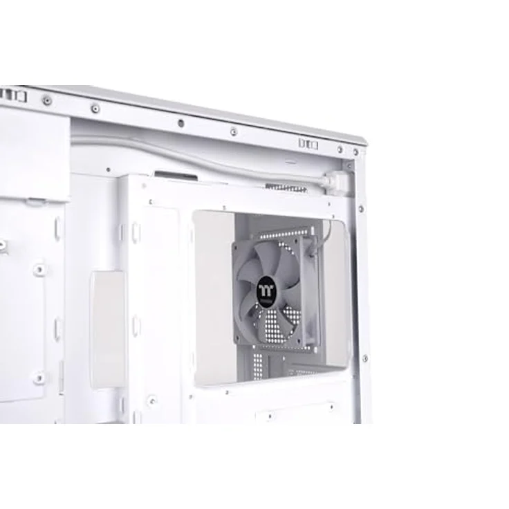Thermaltake TR300 TG Snow, PC-Gehäuse im kompakten Mid-Tower-Format mit Tempered Glass, 120mm weißem Lüfter und Power Extension Cord – Bild 5