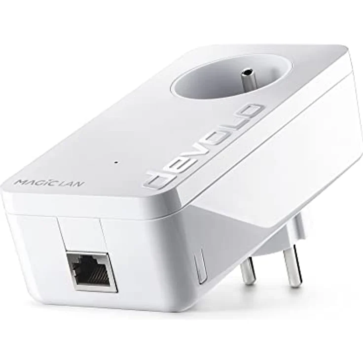 Devolo Magic 1 LAN Powerline-Adapter, 1200 Mbit/s, Gigabit Ethernet, integrierte Steckdose, weiß – Bild 1