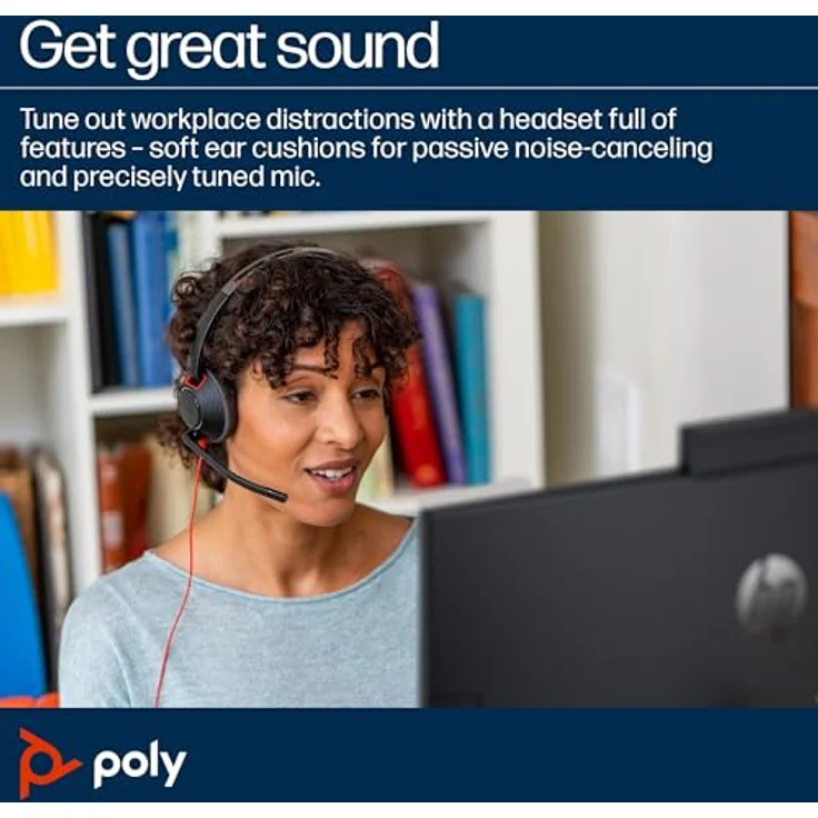 Poly Headset Blackwire C5210 Mono: Vielseitiges USB-C/A & 3,5 mm Headset für Klare Kommunikation und Komfort – Bild 3