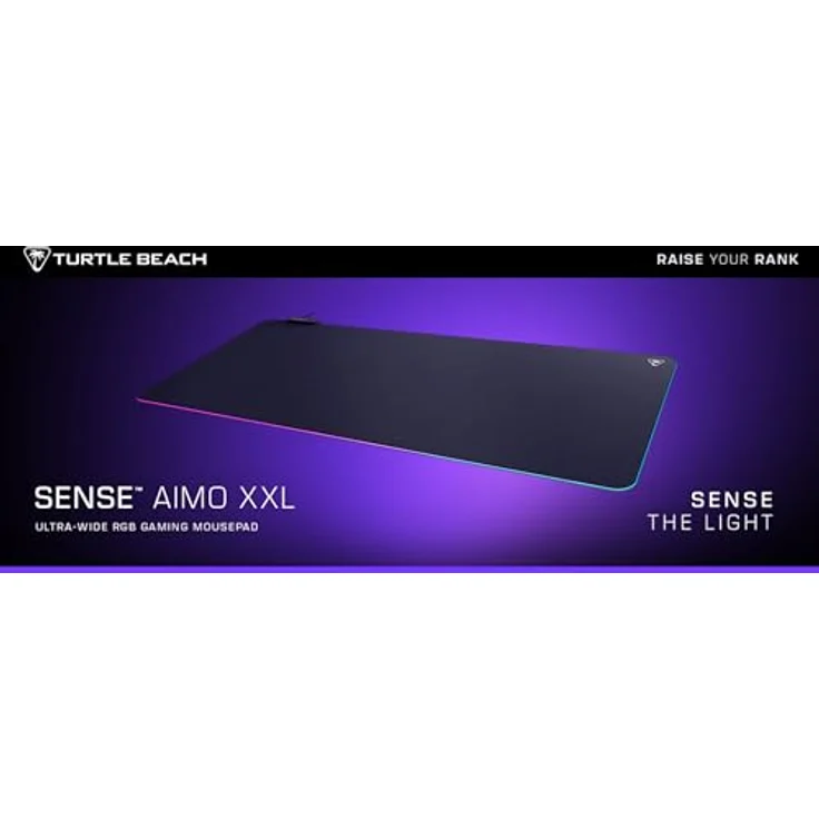 Turtle Beach Sense AIMO XXL Gaming-Mauspad mit RGB-Beleuchtung, ultrabreit, schwarz – Bild 2