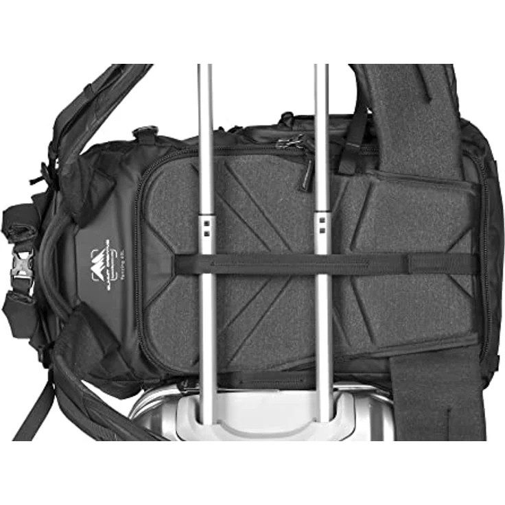 Summit Creative Tenzing Rolltop Backpack 50l Black, robuster wasserabweisender Fotorucksack mit Alurahmen und Laptopfach bis 16" – Bild 4