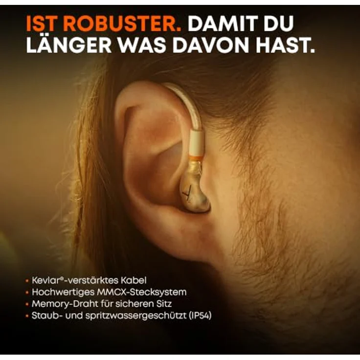 beyerdynamic DT 30 IE, In-Ear Kopfhörer mit dynamischem 1-Weg Treiber, IP54 Schutz, weiß-transparent – Bild 8