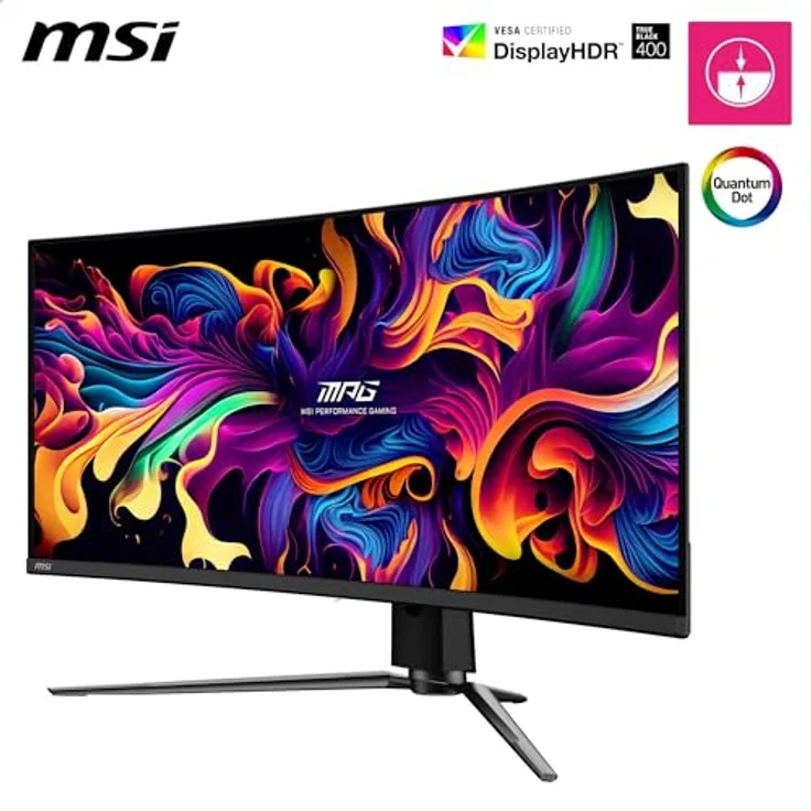MSI MPG P341CQPX 34" QD-OLED UWQHD Monitor, 240Hz, 0,03ms, 1800R Curved, HDMI 2.1, DP 1.4, USB-C, VESA – Bild 3