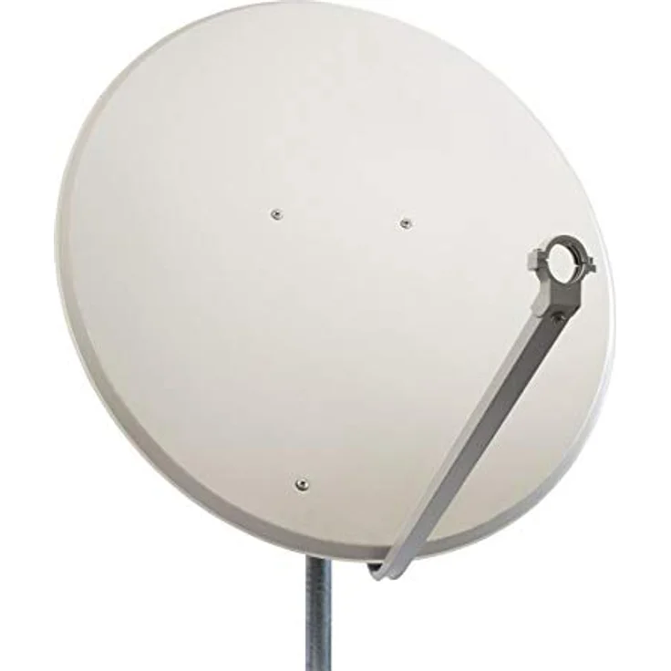 Premium X PXA100, 100 cm Satellitenschüssel aus Aluminium in Hellgrau, mit LNB-Tragarm und Masthalterung, geeignet für UltraHD 4K Empfang – Bild 1
