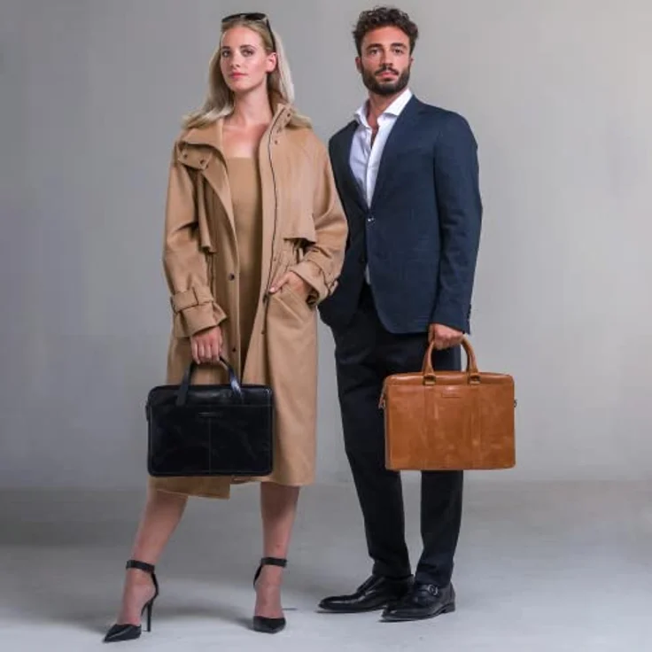 dbramante1928 - Nordborg Laptoptasche 15 Zoll für Damen & Herren - Aktentasche mit abnehmbarem & verstellbarem Schultergurt - Aus echtem Vollnarbenleder - Tan N.E. (2nd Gen) – Bild 5