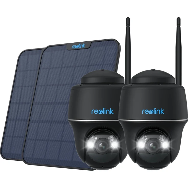 Reolink B430-B+SP-2, Netzwerkkamera Zubehör mit Solarpanel und 5 MP Auflösung, IP64 wasserdicht