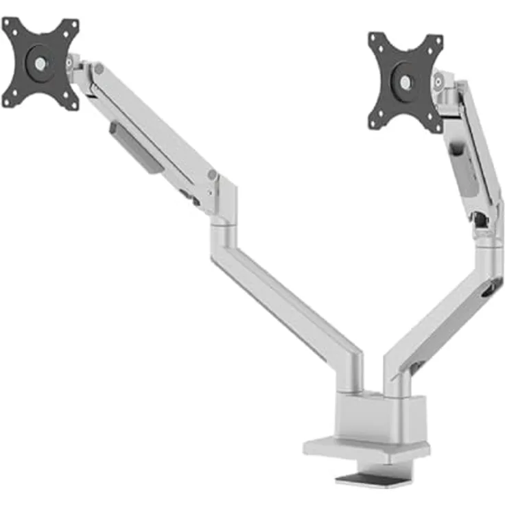 Neomounts Monitor-Tischhalterung 17"-32" für 2TFT Silber Max.9KG
