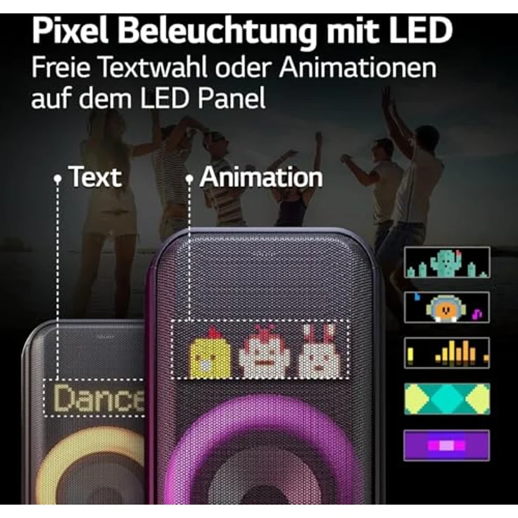 LG Tragbare Bluetooth-Lautsprecher DXL7T, leistungsstarker Bluetooth Lautsprecher mit kompakter Bauweise – Bild 5