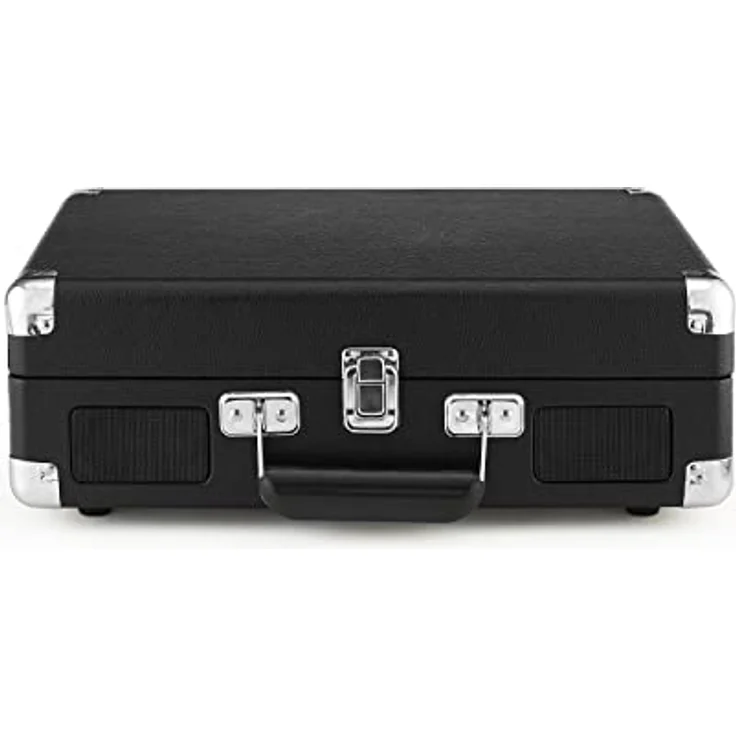 Crosley Cruiser Plus Plattenspieler mit 2 Lautsprecher, Bluetooth In & Out und Aux 3 Speed Retro Schallplattenspieler - Für 7", 10" und 12" Vinyl - Tragbar mit Integriertem Koffer - Schwarz – Bild 5