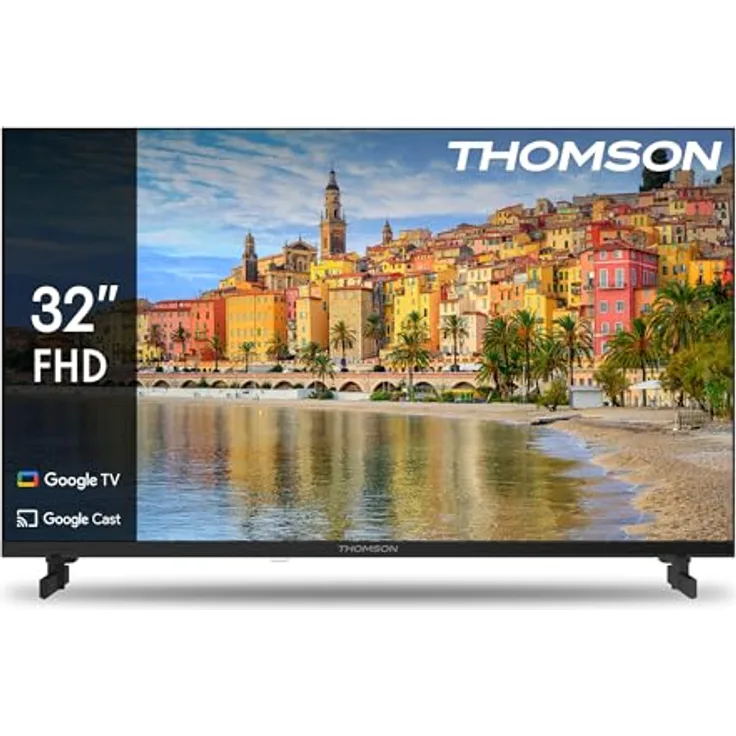 Thomson 32FG2S14, 32 Zoll (81 cm) LED Full HD Google Smart TV mit Wi-Fi, Dolby Vision IQ, Dolby Atmos, HDR10, Bluetooth 5.1, Triple-Tuner und HDMI