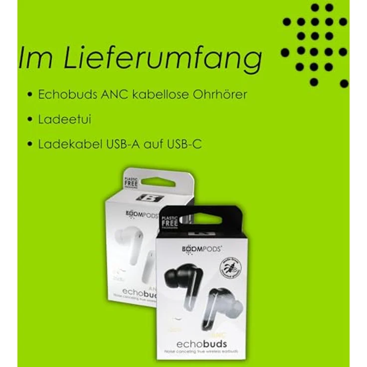 Boompods Bluetooth-Kopfhörer 5.3 ANC Open-Ear Sport IPX4, kabellos, 6 Stunden Akkulaufzeit, Weiß – Bild 8