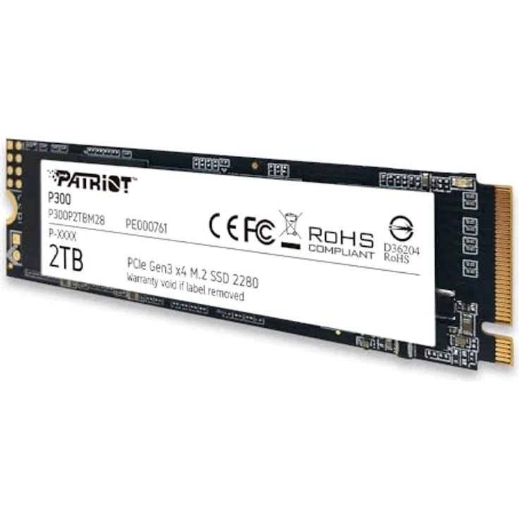 Patriot P300 - Solid-State-Disk - 2 TB - intern - M.2 2280 - PCI Express 3.0 x4 (NVMe) (P300P2TBM28) – Bild 3