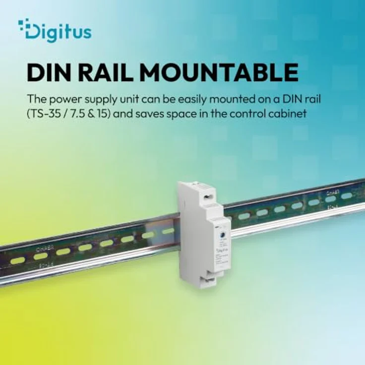 Digitus Step-Shape DIN-Rail Netzteil 12V / 1.25A / 15W, Ultra-Slim, Class II, 90-264V für Server, Innenbereich – Bild 4