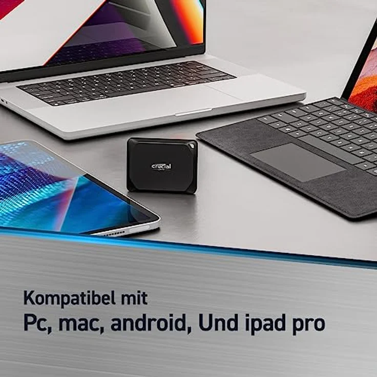 Crucial X10 Pro 1TB Externe SSD Festplatte, bis zu 2100MB/s Lesen und 2000MB/s Schreiben, PC und Mac, inkl. Mylio Photos+, USB-C 3.2 Portable Solid State Drive - CT1000X10PROSSD902 – Bild 4
