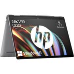 HP Envy x360 2-in-1 Laptop, 14 Zoll 2.8K OLED Touch Display, Intel Core Ultra 7 155U, 16GB LPDDR5-SDRAM, 1 TB SSD, QWERTZ Tastatur, Windows 11 Home, Silber