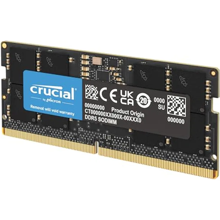 Crucial DDR5 RAM 64GB 5600MHz SODIMM CL46, Hochleistungs-Arbeitsspeicher für Laptop/Notebook - CT64G56C46S5