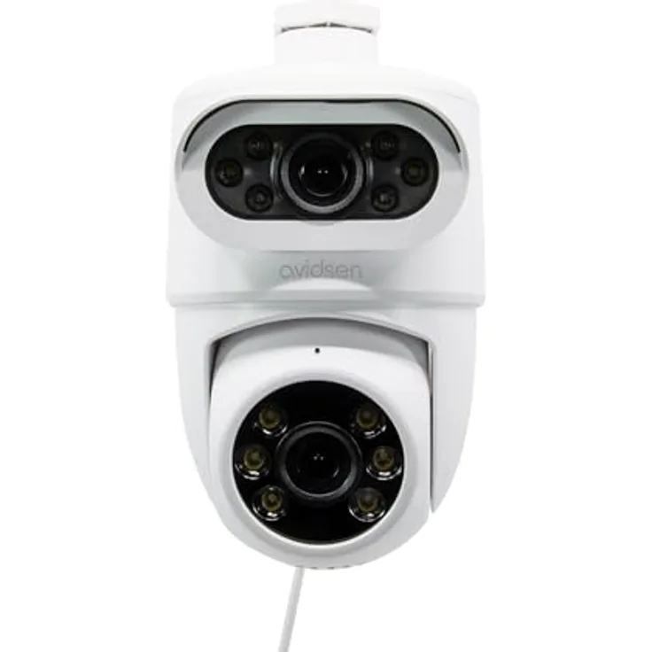 Avidsen HomeCam Dual PTZ, Motorisierte 2K-IP-Außenkamera mit zwei Objektiven, Nachtsicht und Smartphone-Benachrichtigung