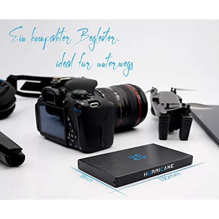 HURRICANE GD25612C Externe Festplatte 500GB 2,5' USB-C, robust und kompatibel mit Windows, Mac und Linux – Bild 4