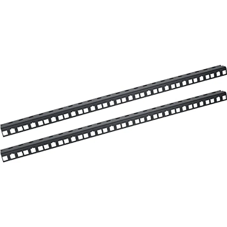 HMF Rackschiene für Serverschrank, 2 Stück, 10 Zoll, 12 HE, aus stabilem Stahlblech in Schwarz, schnell installierbar