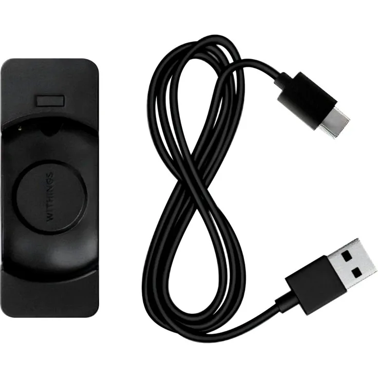 Withings USB-Ladekabel für ScanWatch 2, Aufladezeit von zwei Stunden, kompatibel mit USB Typ A und USB Typ C