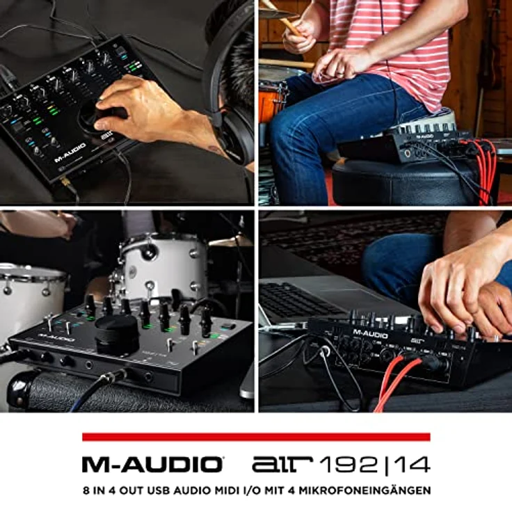 M-Audio AIR 192 | 14 - 8-in-4-out USB Audio- - MIDI-Schnittstelle mit ProTools und Ableton Live Recording Software mit Studio-Effekten und Instrumenten - Preisvergleich – Bild 6