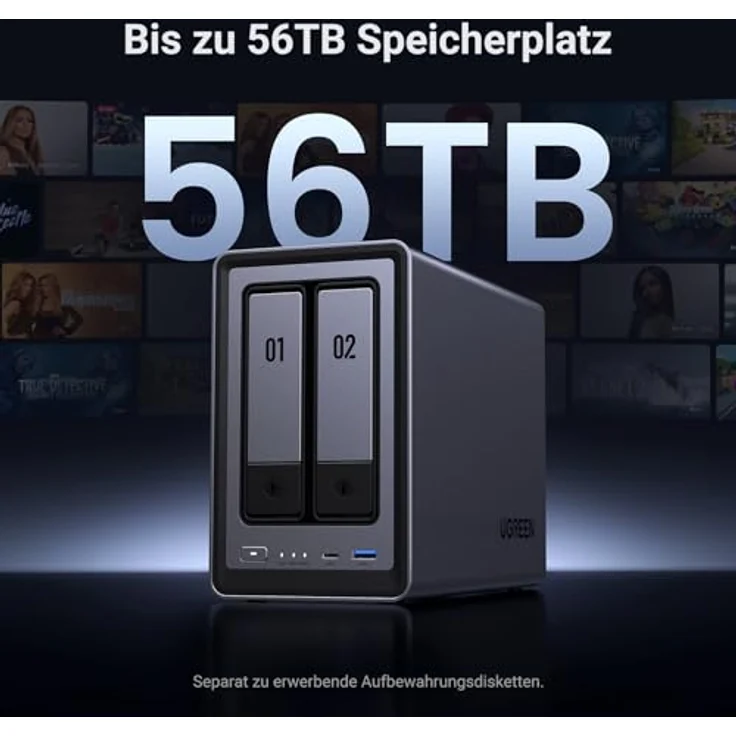 UGREEN NASync DXP2800 2-Bay NAS (Diskless) mit Intel-Prozessor der 12. Generation und 56 TB Datenspeicher – Bild 2