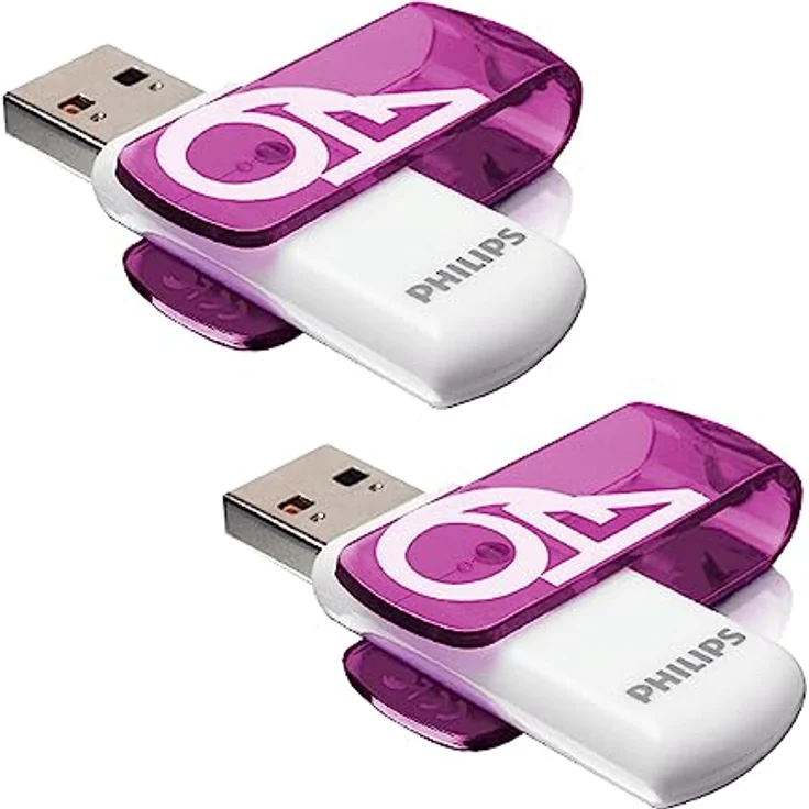 Philips USB 2.0 64GB Vivid Edition Purple 2-Pack  – Bild 2
