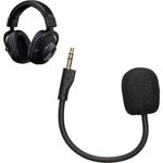kwmobile Ersatz Kopfhörer Mikrofon für Logitech G Pro X Gaming-Headset Zubehör (Headset Microphone) - Biegsamer Arm, 3,5mm Klinkenstecker, 10cm Kabel - Schwarz