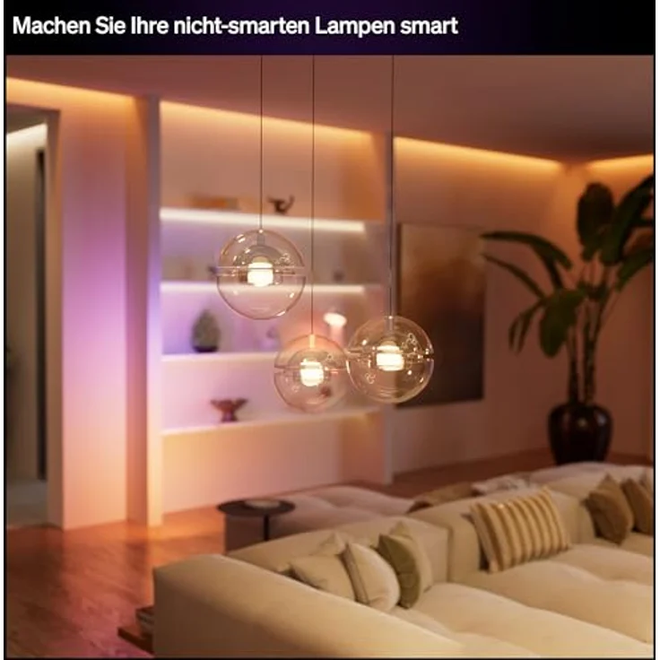 PHILIPS Hue Wandschaltermodul, für nicht smarte dimmbare Lampen, Netzbetrieb, 1 Kanal, Weiß – Bild 3