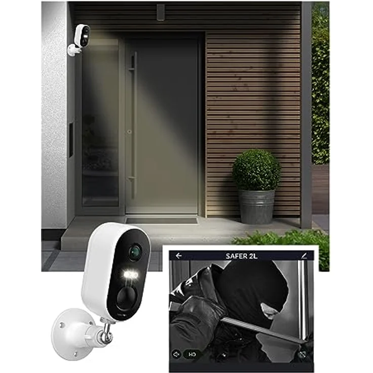 Bea-Fon Safer 2L, Outdoor Netzwerkkamera mit Super HD Auflösung, Schwarz und Weiss – Bild 3